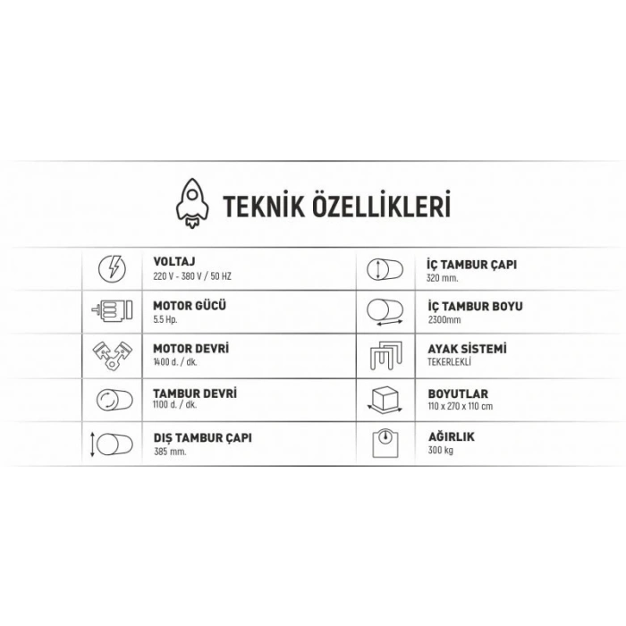 S 2300 T Halı Sıkma ve Kurutma Makinası