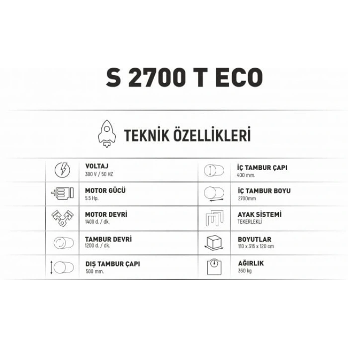 S 2700 ECO Halı Sıkma ve Kurutma Makinası