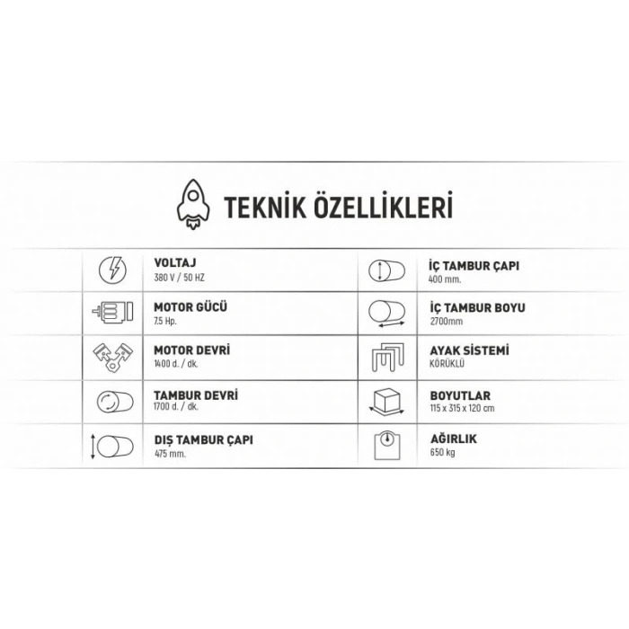 S 2700 K PRO Halı Sıkma ve Kurutma Makinası