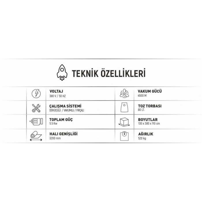 CRF 3200 F Halı Toz Alma Makinası