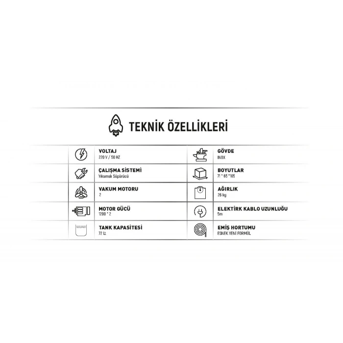 EDW 722 C Halı ve Koltuk Yıkama Makinası
