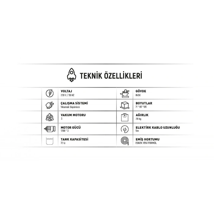 EDW 723 C Halı ve Koltuk Yıkama Makinası