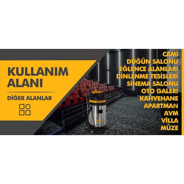 DWC 722 OTO Sanayi Tipi İki Motorlu Süpürge Makinası