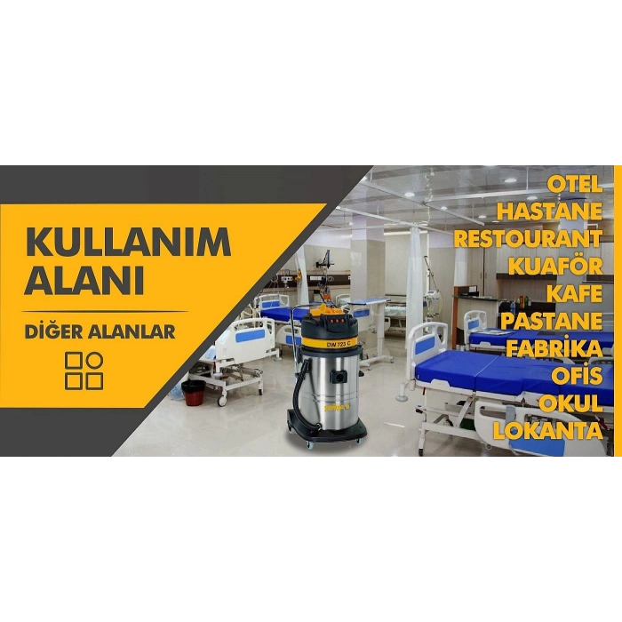 DWC 221 Sanayi Tipi Tek Motorlu Süpürge Makinası