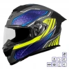 GP MY HELMET MKS001-RGBY Yarış Spoiler Güneş Vizörlü Şeffaf Full Face Motosiklet Kaskı