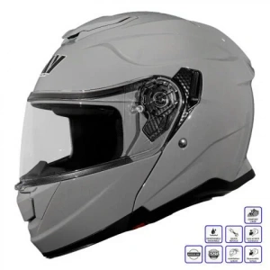 GP MY HELMET MKS002-NG Güneş Vizörlü Şeffaf Çene Açılır Motosiklet Kaskı