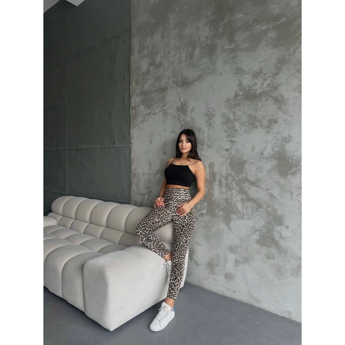 Leopar Desen Jean Tayt