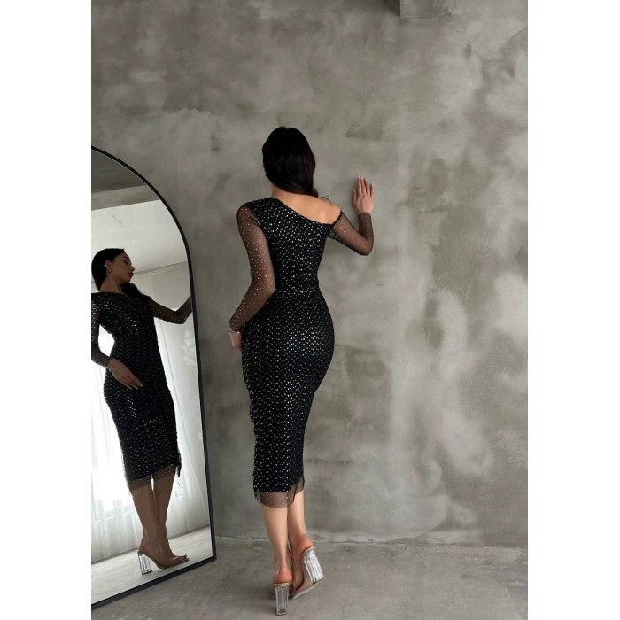 Puantiyeli Tül Elbise