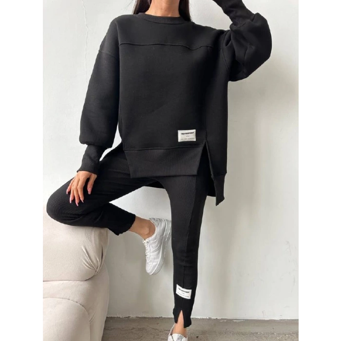 Tgm Hoddy Fitilli Tayt Takım