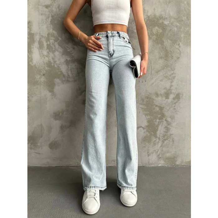 Yıldız Desenli Kot Pantolan