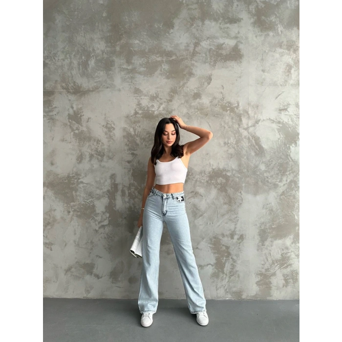 Yıldız Desenli Kot Pantolan