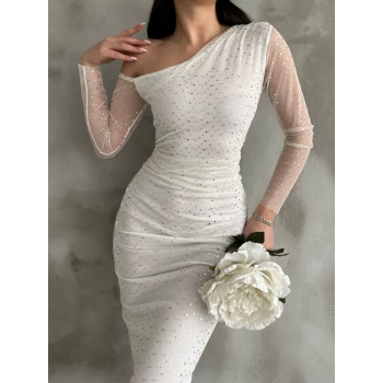 Puantiyeli Tül Elbise