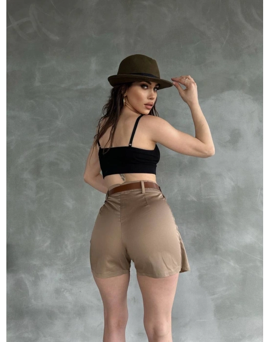 BELİ KEMERLİ ŞORT ETEK