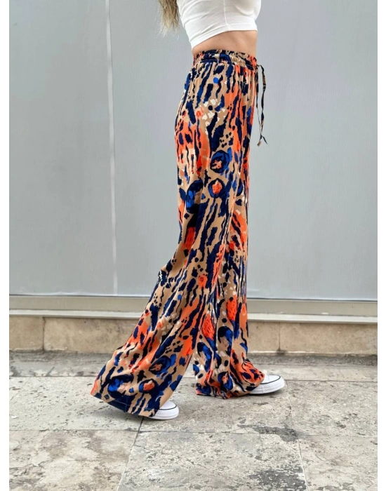 BELİ LASTİKLİ TİRİL PANTOLON