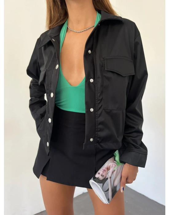 ÇİFT CEPLİ BONDİD CEKET-CARAMEL