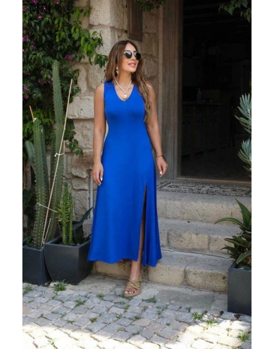 KALIN ASKILI VİSKON PENYE ELBİSE SİYAH