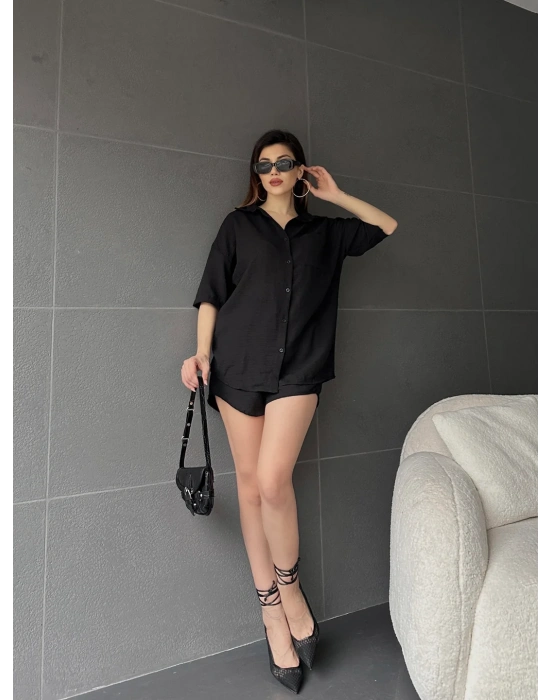 KETEN ŞORTLU TAKIM-BEJ