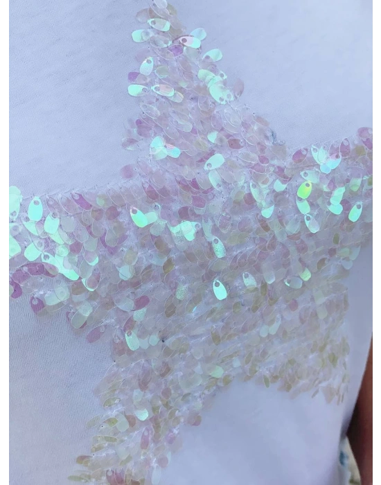 KOT DETAY PULLU TİŞÖRT BEYAZ