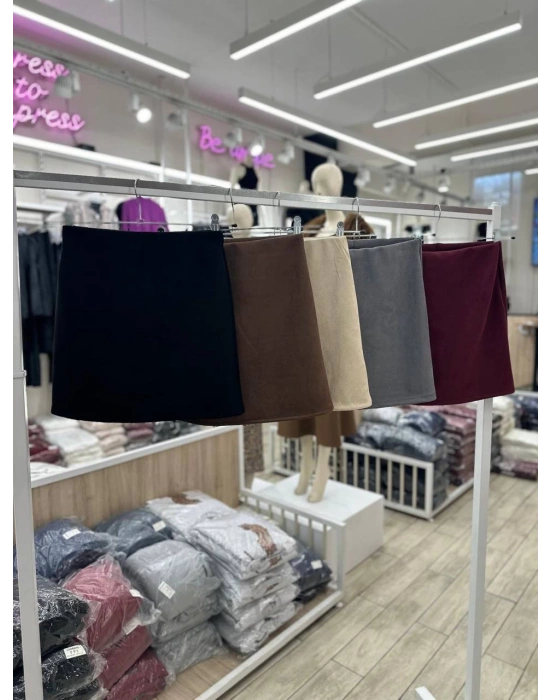 MİNİ BOY NUBUK ETEK EKRU