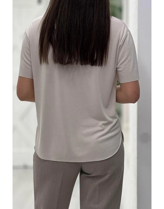 MODAL TİŞÖRT BİSİKLET YAKA GRİ