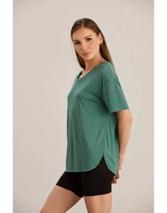 MODAL TİŞÖRT V YAKA YEŞİL