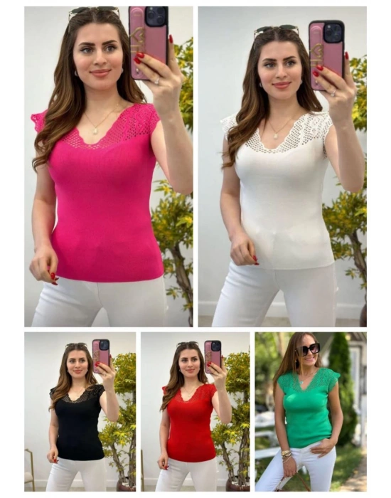 OMUZLAR AJUR DETAYLI TRİKO