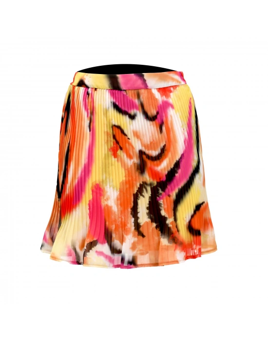 Pliseli Şifon Etek-Siyah