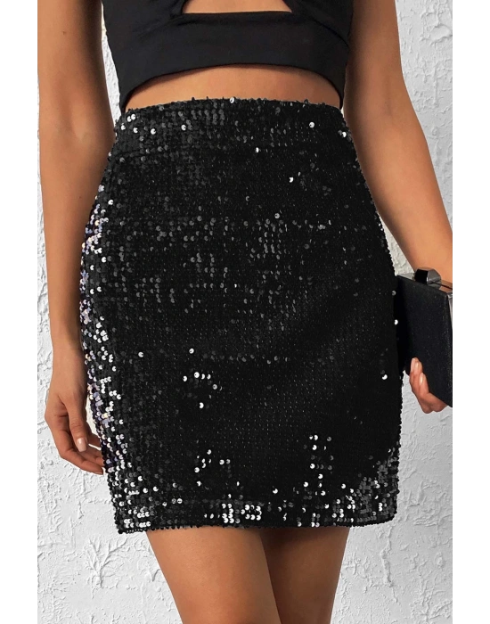 Pul Payet Mini Etek-Siyah