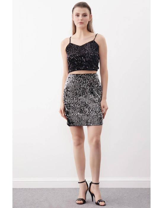 Pul Payet Mini Etek-Gri