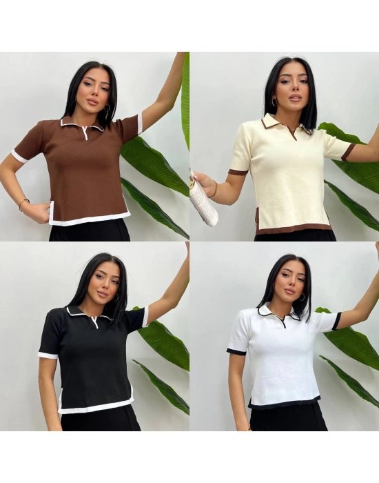 Puq Triko Polo Yaka-Siyah