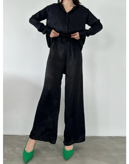 SATEN İKİLİ TAKIM-SİYAH