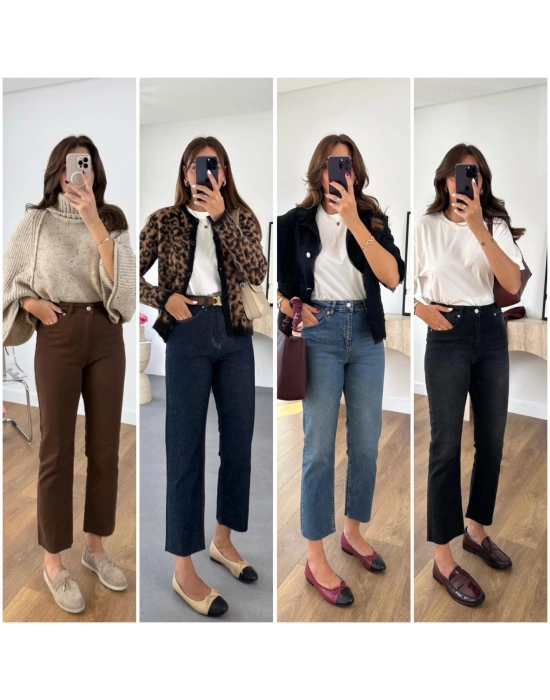 ZR MARKA MODEL BOYFİT DAR KALIP JEAN SİYAH