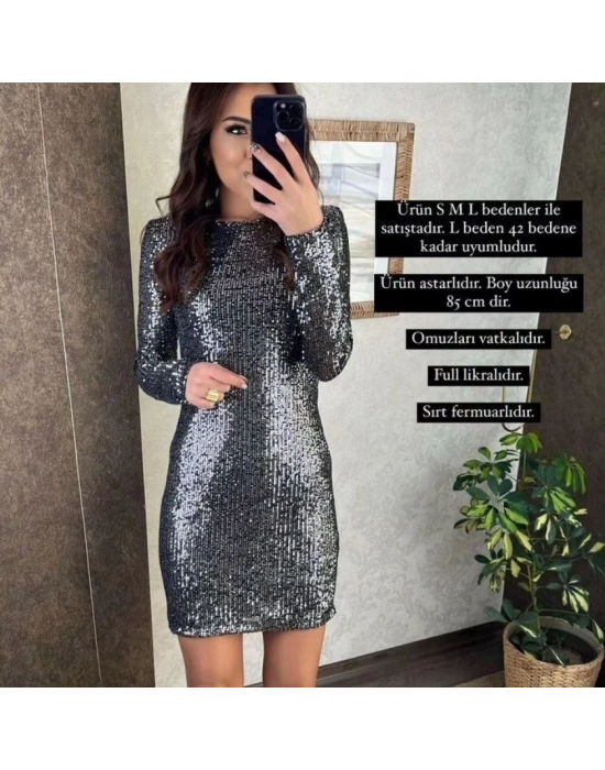 ZR PAYETLİ ASTARLI LİKRALI GECE ELBİSESİ BORDO