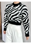 Zebra Crop Kazak Siyah Beyaz
