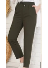 Beli Lastikli Kumaş Pantolon-Siyah