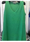 BÜRÜMCÜK KUMAŞ V YAKA YEŞİL ELBİSE