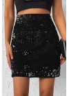Pul Payet Mini Etek-Siyah