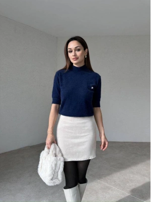 MİNİ BOY NUBUK ETEK EKRU