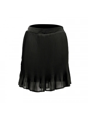 Pliseli Şifon Etek-Siyah