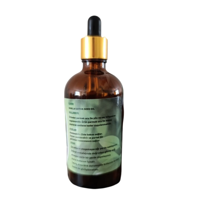 %100 Doğal Soğuk Sıkım Çörek Otu Yağı – 100 ml | Bitkisel Sağlık ve Bakım Yağı