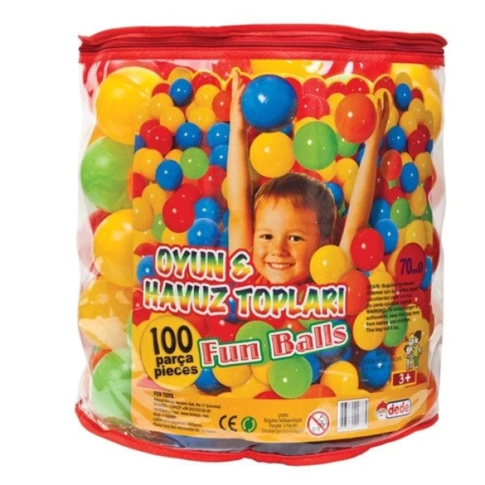 Nessiworld 01733 OYUN HAVUZ TOPU 100 LÜ FİLELİ  7CM