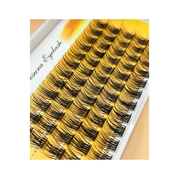 10 Mm Gerçek Kıl Tekli Kirpik Demet Takma Kirpik - 5li Sıra