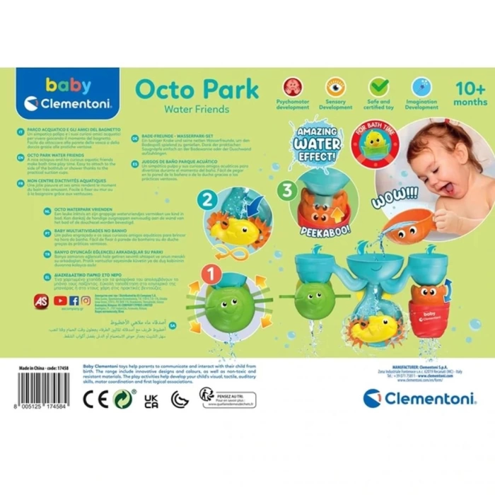 Nessiworld 17458 Eğlenceli Arkadaşlar Su Parkı Banyo Oyuncağı, Baby Clementoni, +6 ay