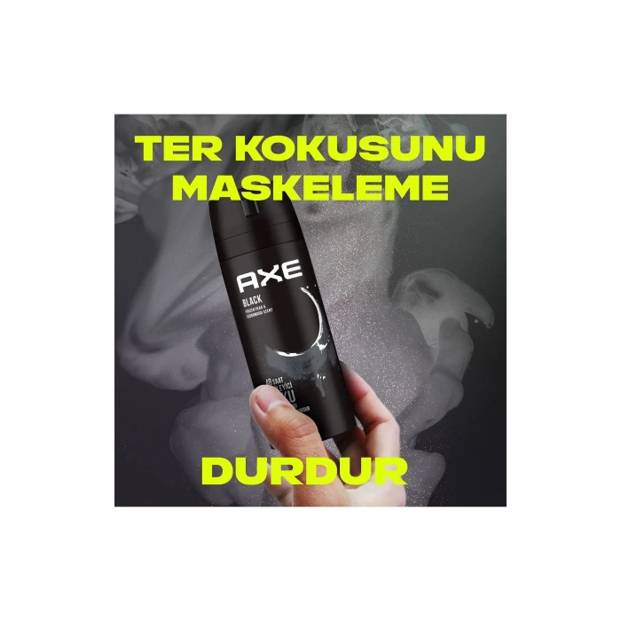 2 Adet Axe Erkek Deodorant & Bodyspray Black 48 Saat Etkileyici Koku Vücut Spreyi 150 ml