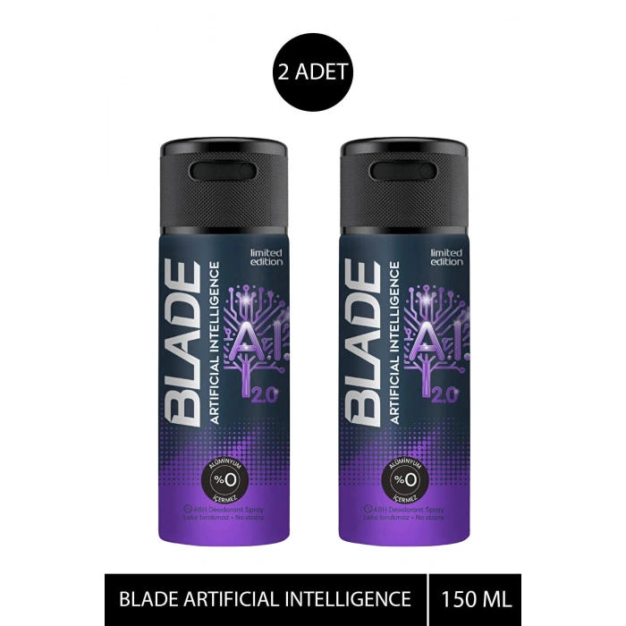 2 Adet Blade Artificial Intelligence 2.0 Deodorant 150mL