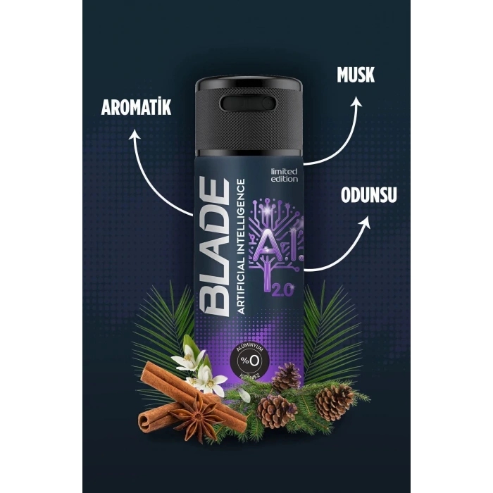 2 Adet Blade Artificial Intelligence 2.0 Deodorant 150mL