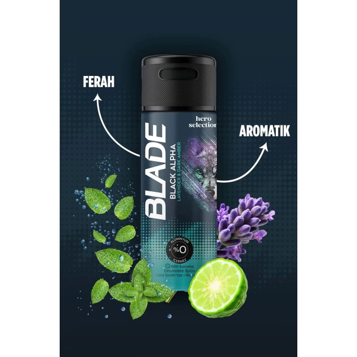 2 Adet Blade Hero Selection Serisi Black Alpha Erkek Deodorant 150 Ml