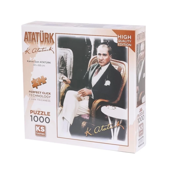 20727 Kahve İçen Atatürk 1000 Parça Puzzle -KS Puzzle