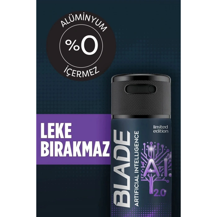 3 Adet Blade Artificial Intelligence 2.0 Deodorant 150mL