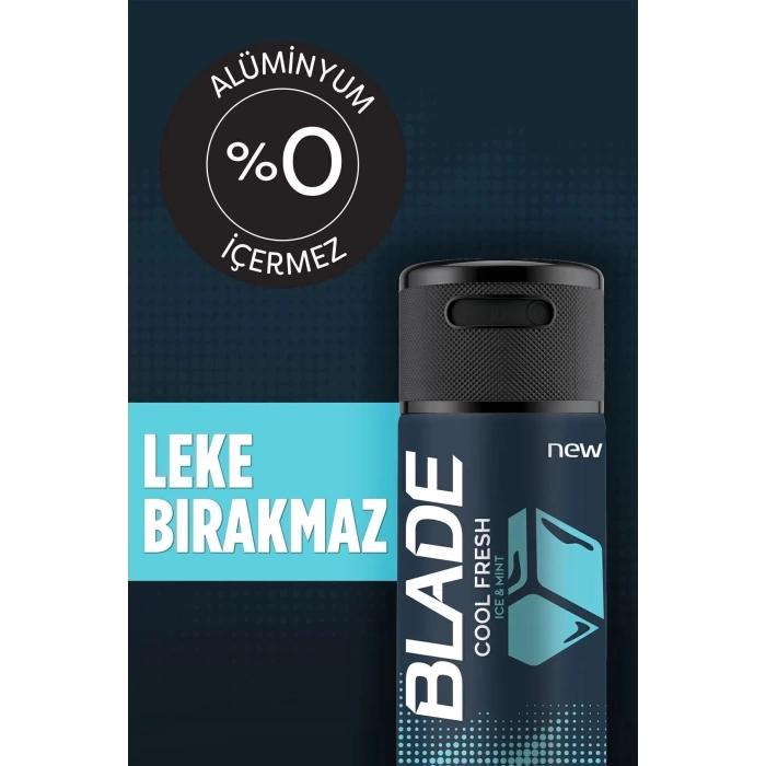 3 Adet Blade Cool Fresh Erkek Deodorant 150 Ml Hızlı Kurur Leke Bırakmaz